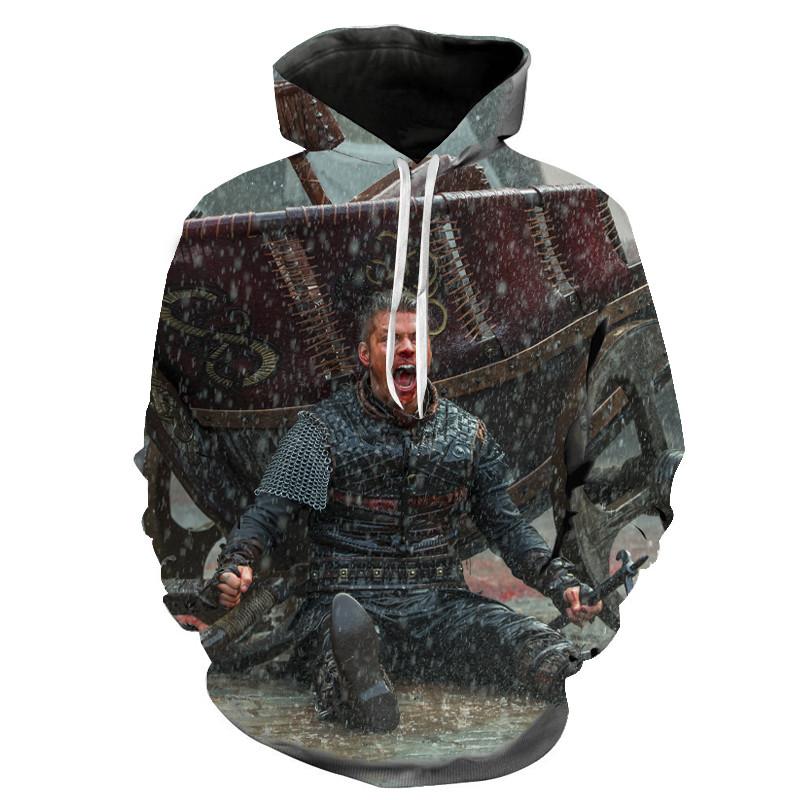 3D Printed Vikings Hoodies - TV Series Fashion Sweatshirt