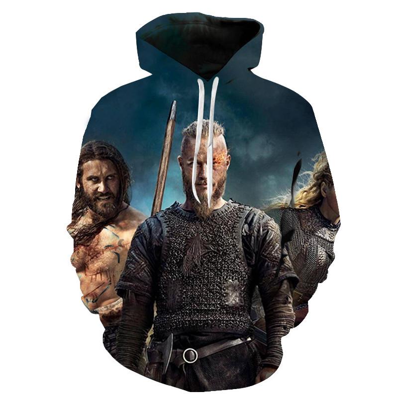 3D Printed Vikings TV Series Fashion Sweatshirt Hoodies