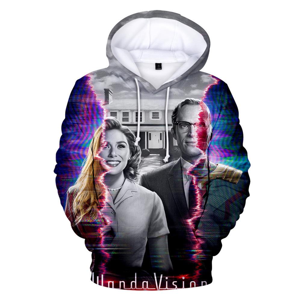 3D Printed Wanda Vision Hoodie - Fashion Sweatshirts