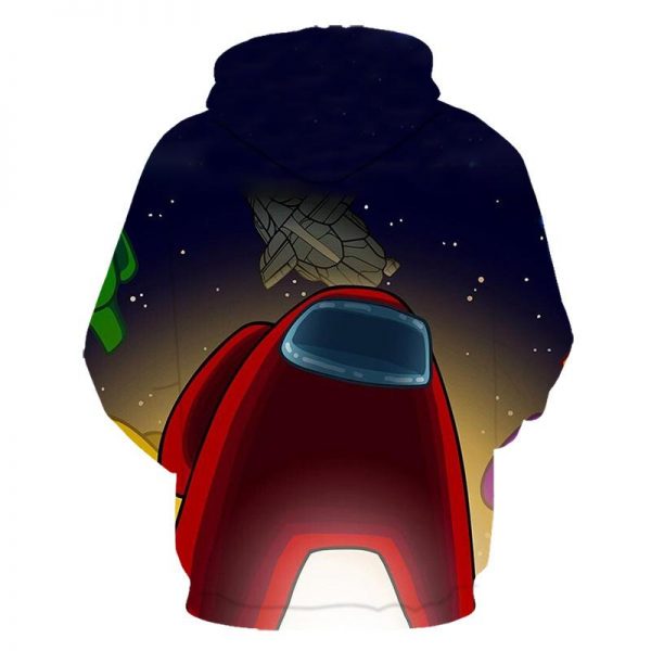3D Printed Zipper Hoodie - Among Us Casual Pullover