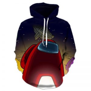 3D Printed Zipper Hoodie - Among Us Casual Pullover