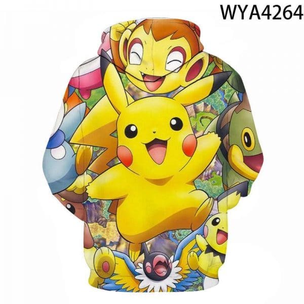 3D Printing Fashion Pokemon Hoodies - Cartoon Anime Sweatshirt Pullover