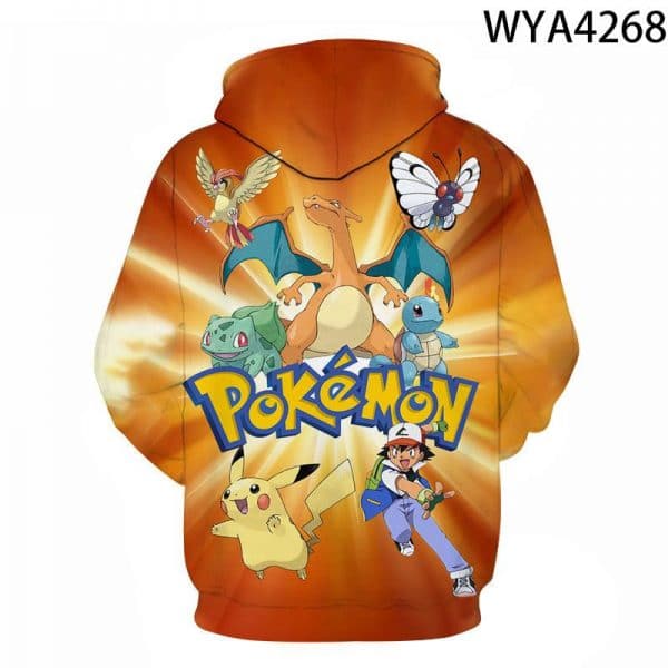 3D Printing Fashion Pokemon Hoodies - Cartoon Anime Sweatshirt Pullover