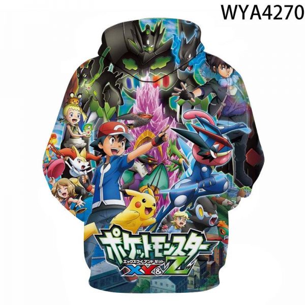 3D Printing Fashion Pokemon Hoodies - Cartoon Anime Sweatshirt Pullover