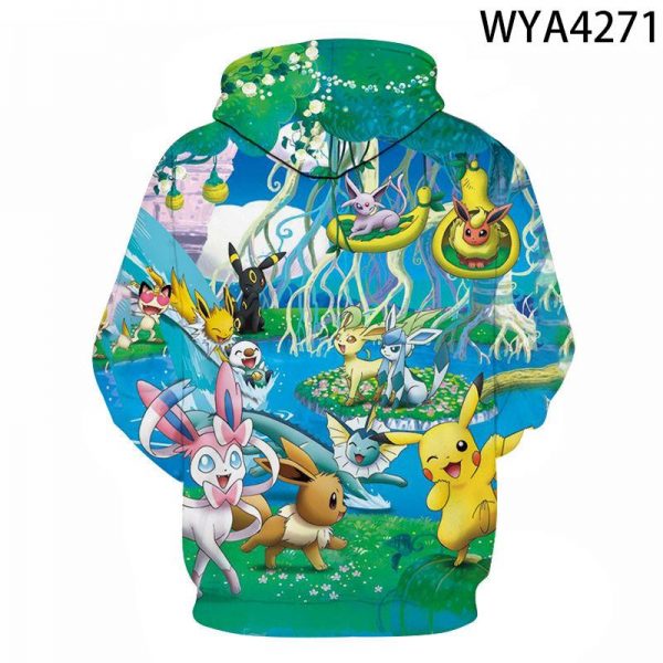 3D Printing Fashion Pokemon Hoodies - Cartoon Anime Sweatshirt Pullover