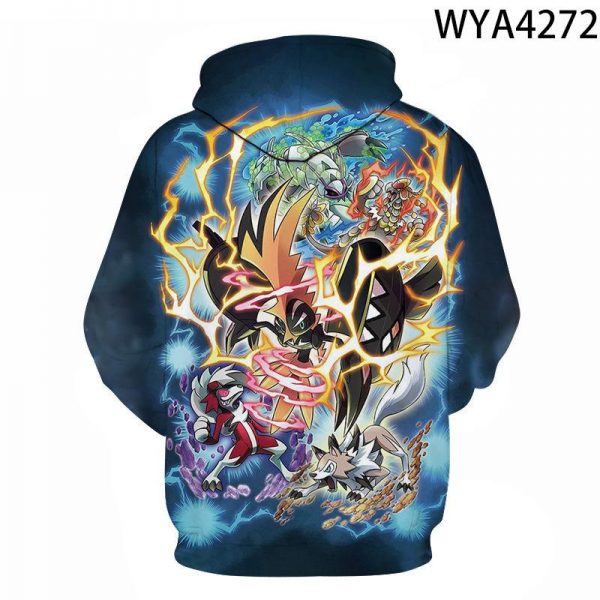 3D Printing Fashion Pokemon Hoodies - Cartoon Anime Sweatshirt Pullover