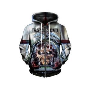 3D Zipper Hoodie Iron Maiden Zip-Up Jacket