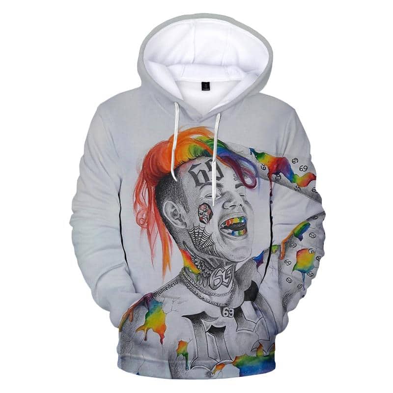 6ix9ine Gooba 3D Printed Hoodie - Rapper Hip Hop Pullover Sweatshirts