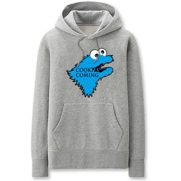 A Song of Ice and Fire Hoodies - Solid Color Cookie Monster Cartoon Style Cute Fleece Hoodie