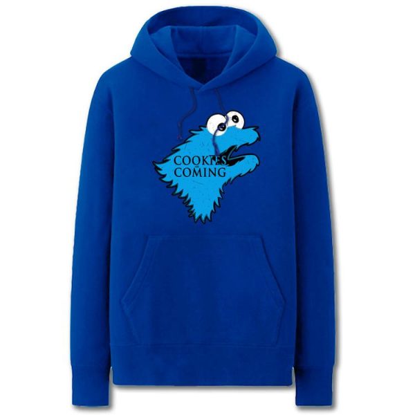 A Song of Ice and Fire Hoodies - Solid Color Cookie Monster Cartoon Style Cute Fleece Hoodie