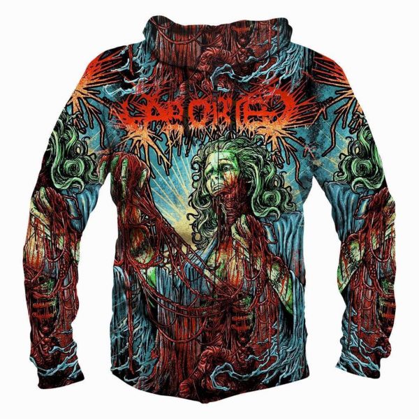 Aborted Hoodies - Pullover Red Hoodie