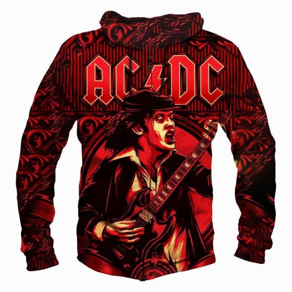 AC  DC Hoodies - Pullover Red Hoodie
