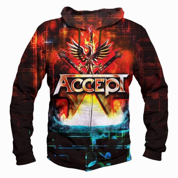 Accept Hoodies - Pullover Red Hoodie