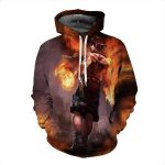 Ace Fire 3D Printed Hoodie One Piece