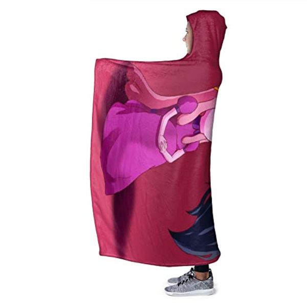 Adventure Time Hooded Blanket - Soft and Warm Flannel Fluffy Wearable Hooded Blanket