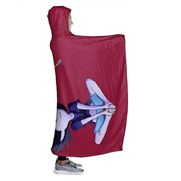 Adventure Time Hooded Blanket - Soft and Warm Flannel Fluffy Wearable Hooded Blanket