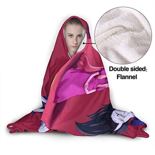 Adventure Time Hooded Blanket - Soft and Warm Flannel Fluffy Wearable Hooded Blanket