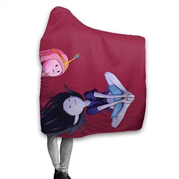Adventure Time Hooded Blanket - Soft and Warm Flannel Fluffy Wearable Hooded Blanket