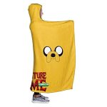 Adventure Time Hooded Blanket - Soft and Warm Flannel Fluffy Wearable Hooded Blanket