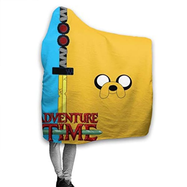 Adventure Time Hooded Blanket - Soft and Warm Flannel Fluffy Wearable Hooded Blanket