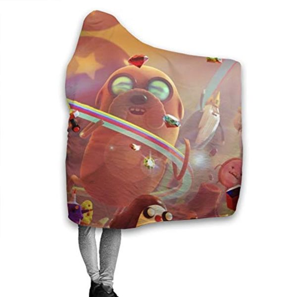 Adventure Time Hooded Blanket - Soft and Warm Flannel Fluffy Wearable Hooded Blanket