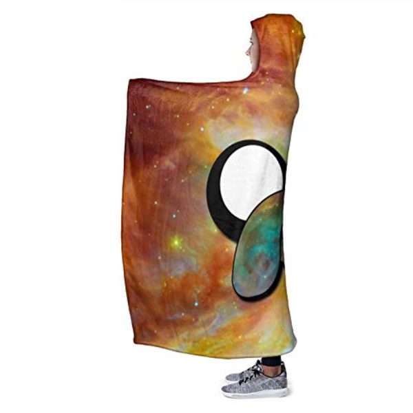 Adventure Time Hooded Blanket - Soft and Warm Flannel Fluffy Wearable Hooded Blanket