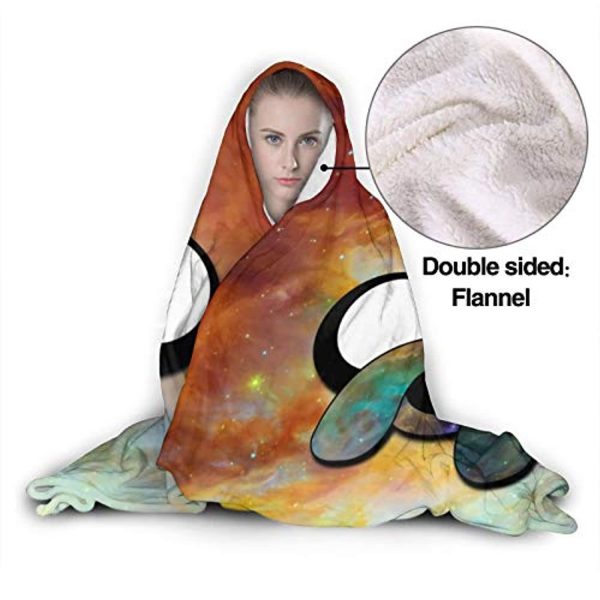 Adventure Time Hooded Blanket - Soft and Warm Flannel Fluffy Wearable Hooded Blanket