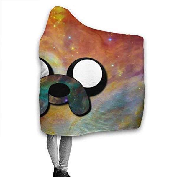 Adventure Time Hooded Blanket - Soft and Warm Flannel Fluffy Wearable Hooded Blanket