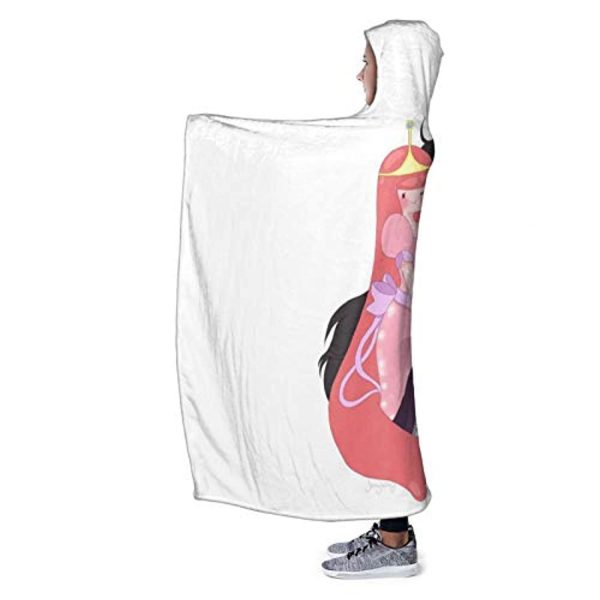 Adventure Time Hooded Blanket - Soft and Warm Flannel Fluffy Wearable Hooded Blanket