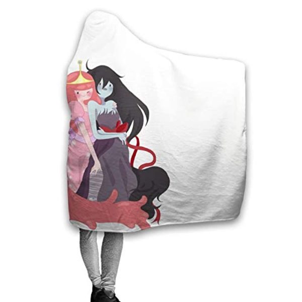 Adventure Time Hooded Blanket - Soft and Warm Flannel Fluffy Wearable Hooded Blanket