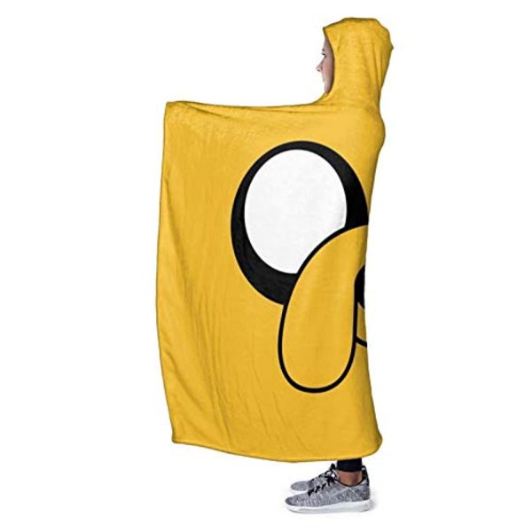 Adventure Time Hooded Blanket - Soft and Warm Flannel Fluffy Wearable Hooded Blanket