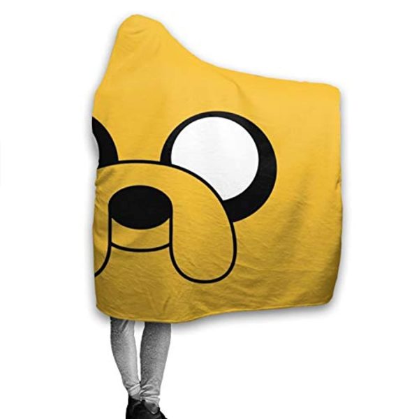 Adventure Time Hooded Blanket - Soft and Warm Flannel Fluffy Wearable Hooded Blanket