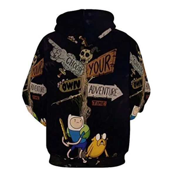 Adventure Time Hoodies - Finn and Jake Unisex 3D Pullover Hooded Sweatshirt
