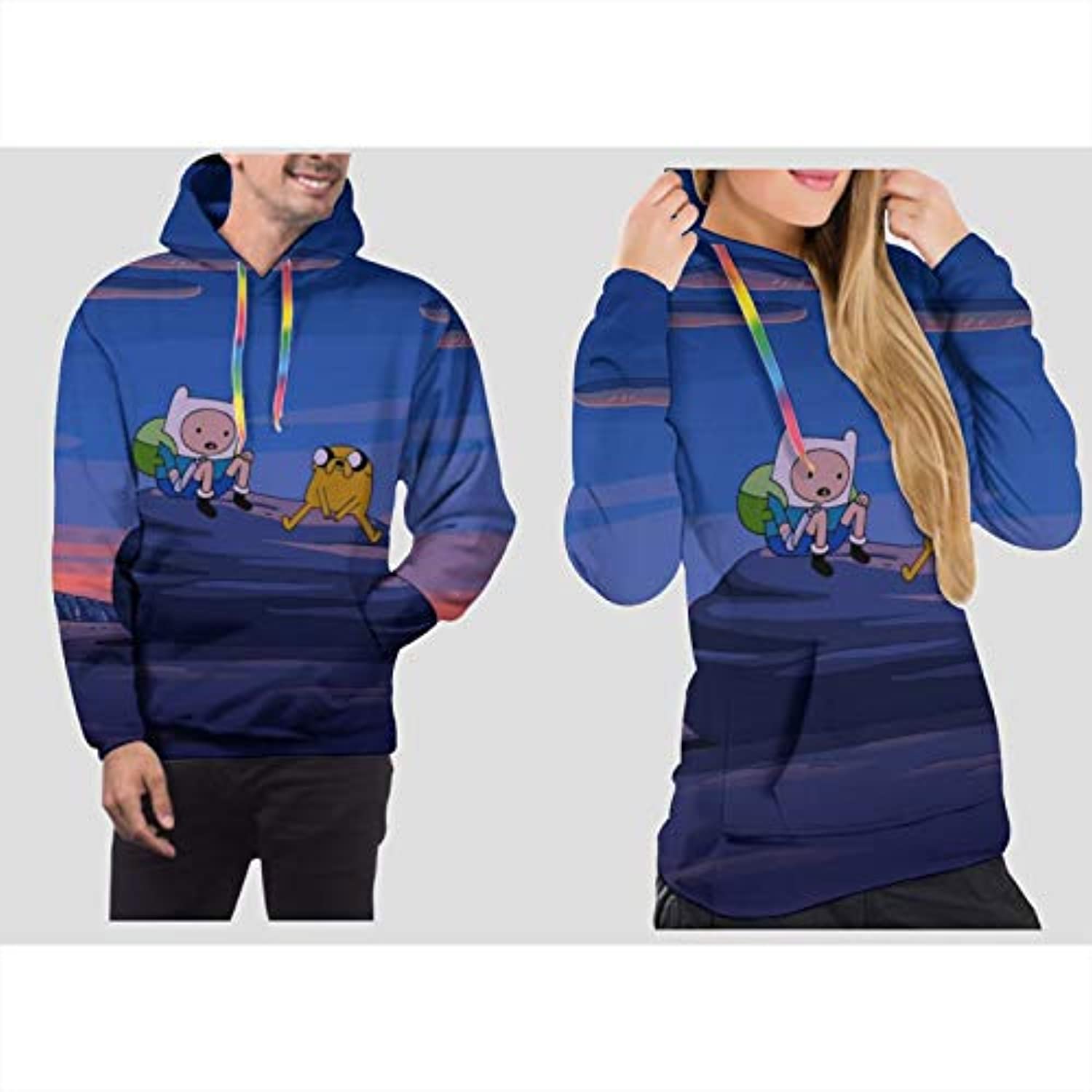 Regular Fit Hoodie - Blue/Adventure Time - Men