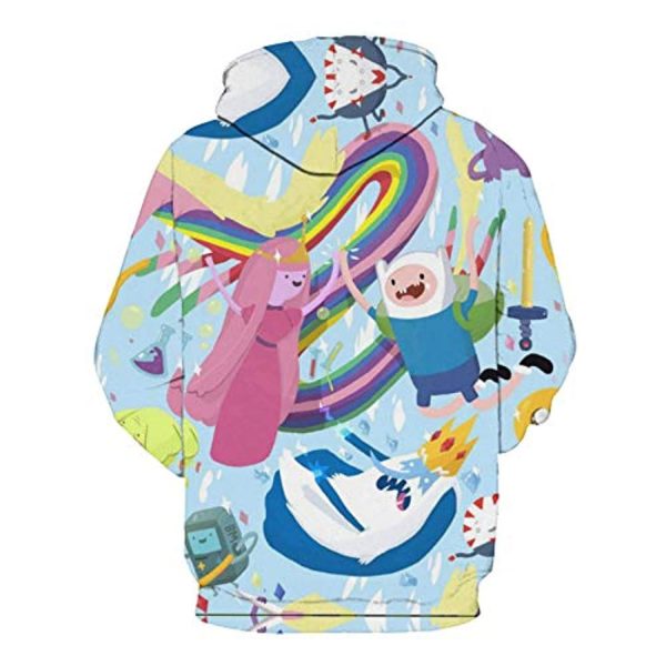 Adventure Time Hoodies - Finn and Jake Unisex 3D Pullover Hooded Sweatshirt