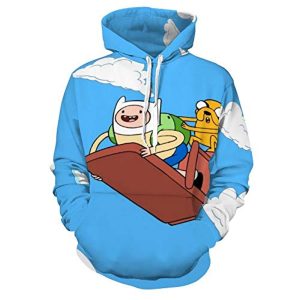 Adventure Time Hoodies - Finn and Jake Unisex 3D Pullover Hooded Sweatshirt