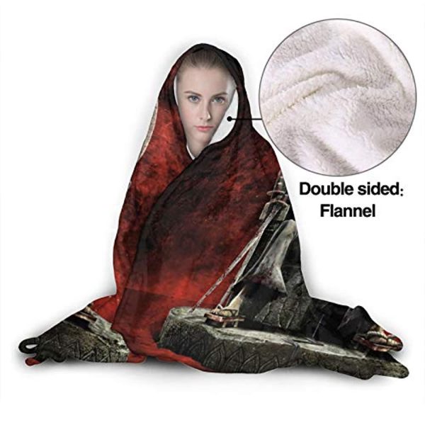 Afro Samurai Anime Hooded Blanket - Flannel Throw Blanket