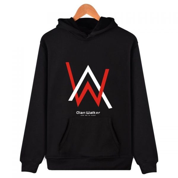 Alan Walker Hoodies - Red-white Letter Hoodie