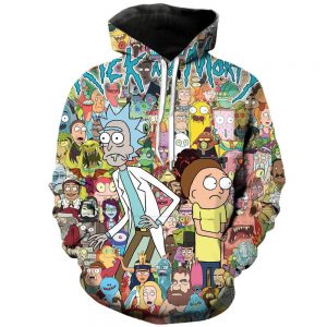 All Multiverse characters | Rick and Morty 3D Printed Unisex Hoodies