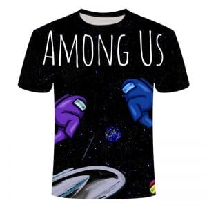 Among Us 3D Printed Breathable Round Short Sleeves T-Shirt