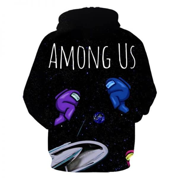 Among Us 3D Printed Casual Loose Zipper Pullover Hoodie