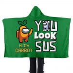 Among Us 3D Printed Flannel Hooded Blanket