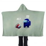 Among Us 3D Printed Flannel Hooded Blanket