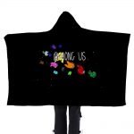 Among Us 3D Printed Flannel Hooded Blanket