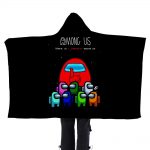 Among Us 3D Printed Flannel Hooded Blanket