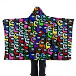 Among Us 3D Printed Flannel Hooded Blanket