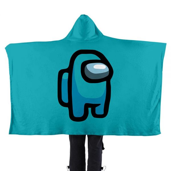 Among Us 3D Printed Flannel Hooded Blanket