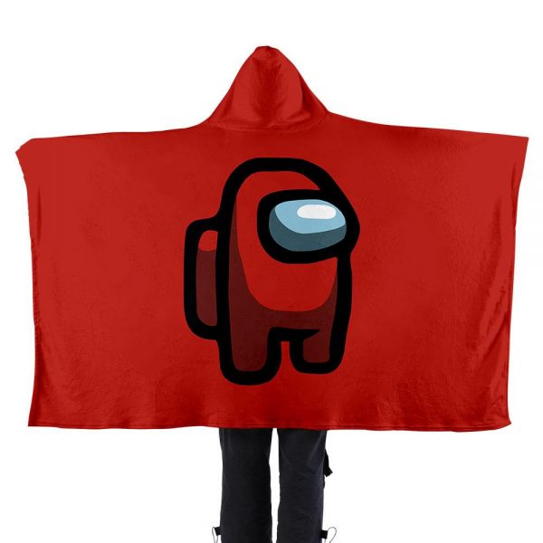 Among Us 3D Printed Flannel Hooded Blanket