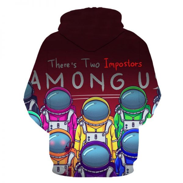 Among Us Casual Hoodie Sweatshirt - 3D Printed Zipper Pullover