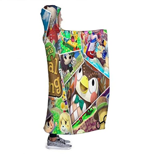 Animal Crossing Hooded Blanket - Wearable Plush Blanket Cozy Cape with Hood